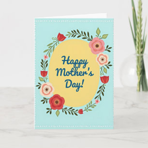 Luminous Floral Oval Card
