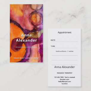 Luminous Flow Green Abstract Watercolor Business Card