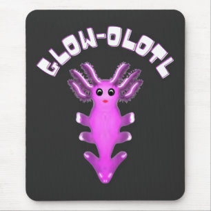 Luminous Galaxy Axolotl Digital Art Mouse Mat