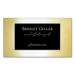Luminous Gold Business Card Magnet