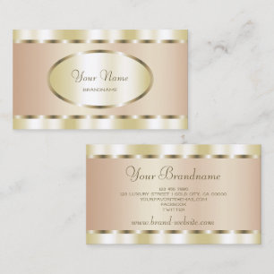 Luminous Gold Effect Colours Modern and Elegant Business Card