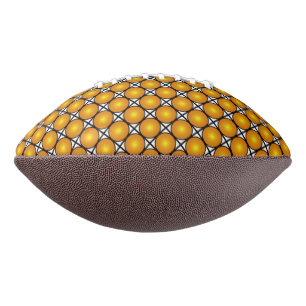 Luminous Golden Dots Black White Lattice Pattern American Football