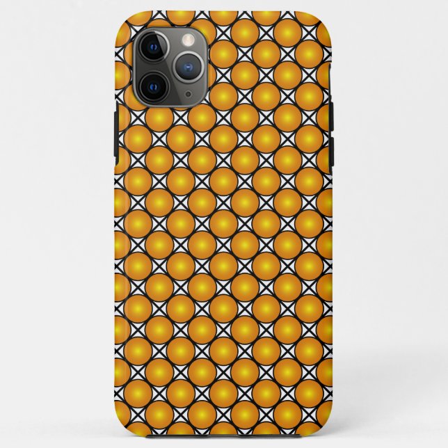 Luminous Golden Dots Black White Lattice Pattern Case-Mate iPhone Case (Back)
