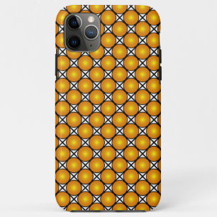 Luminous Golden Dots Black White Lattice Pattern iPhone 11 Pro Max Case