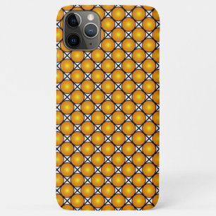 Luminous Golden Dots Black White Lattice Pattern iPhone 11 Pro Max Case