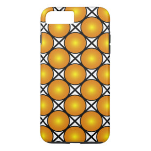 Luminous Golden Dots Black White Lattice Pattern iPhone 8 Plus/7 Plus Case