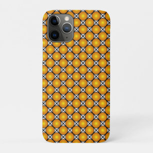 Luminous Golden Dots Black White Lattice Pattern iPhone 11 Pro Case