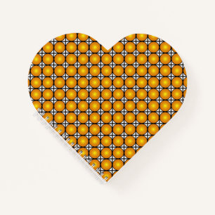 Luminous Golden Dots Black White Lattice Pattern Notebook
