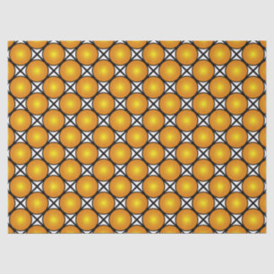 Luminous Golden Dots Black White Lattice Pattern Tissue Paper