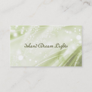 luminous green business card