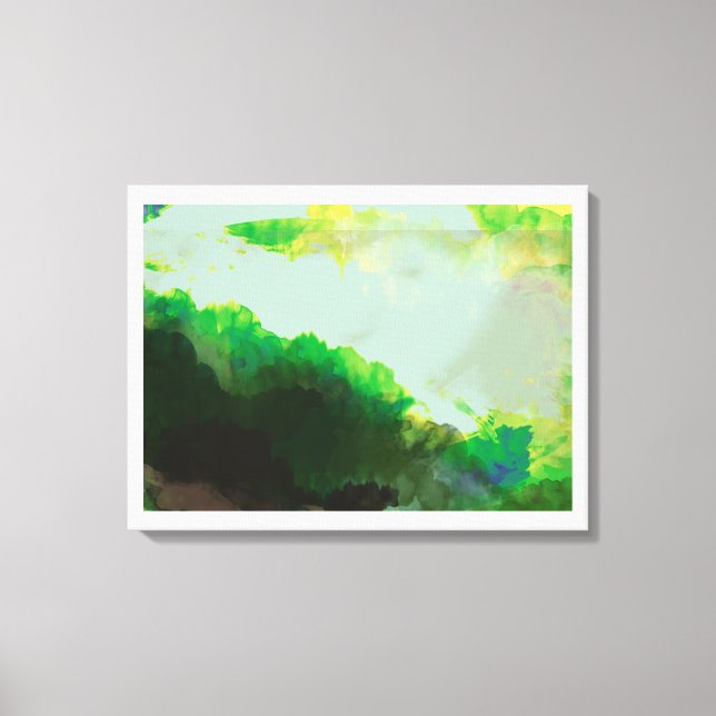 luminous green canvas print (Front)