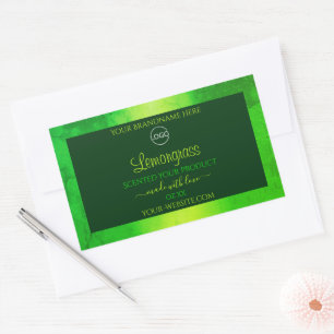 Luminous Green Marble Pattern Product Labels Logo