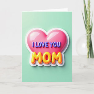 Luminous Heart Moms Day Card