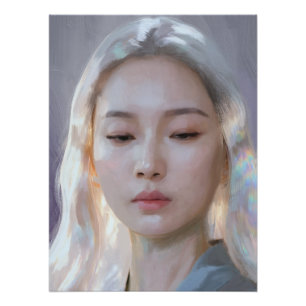 Luminous Holographic Pastel Art Poster