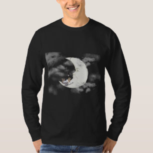 Luminous Lunar Crescent Men's Long Sleeve - Celest T-Shirt
