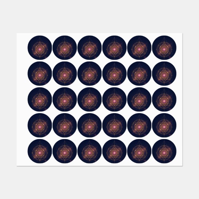 Luminous Mandala of Golden Harmony (Sheet)