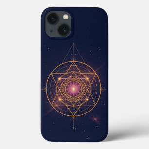 Luminous Mandala of Golden Harmony iPhone 13 Case