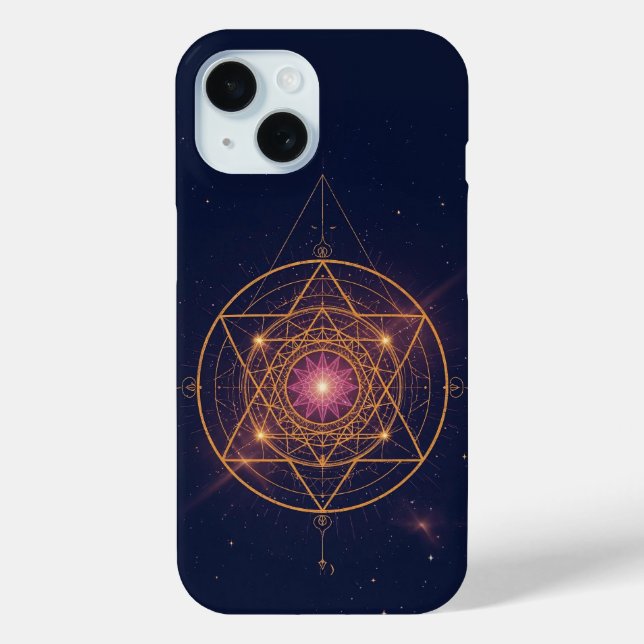 Luminous Mandala of Golden Harmony Case-Mate iPhone Case (Back)