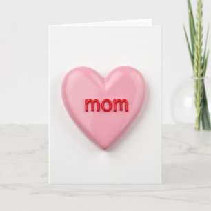 Luminous Mom Heart Photo Card