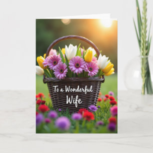 Luminous Mothers Day Tulips Card