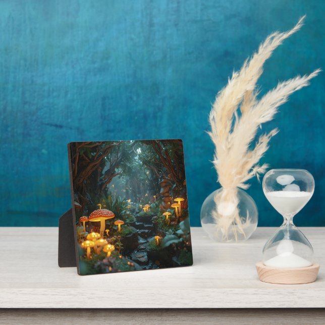 Luminous Mushroom Forest – Customisable Fantasy Plaque (Insitu)