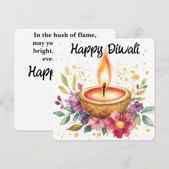 Luminous Offering Diwali  Holiday Card (Front/Back)