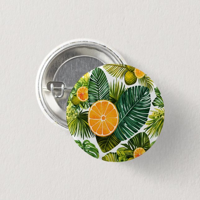 luminous orange garden melody 3 cm round badge (Front & Back)