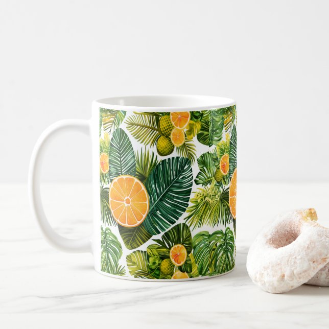 luminous orange garden melody coffee mug (With Donut)