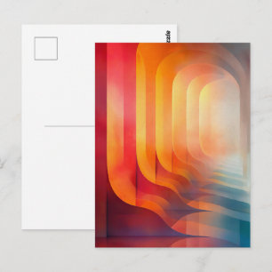 Luminous Passage – Abstract Geometric Flow Postcard