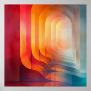 Luminous Passage – Abstract Geometric Flow Poster