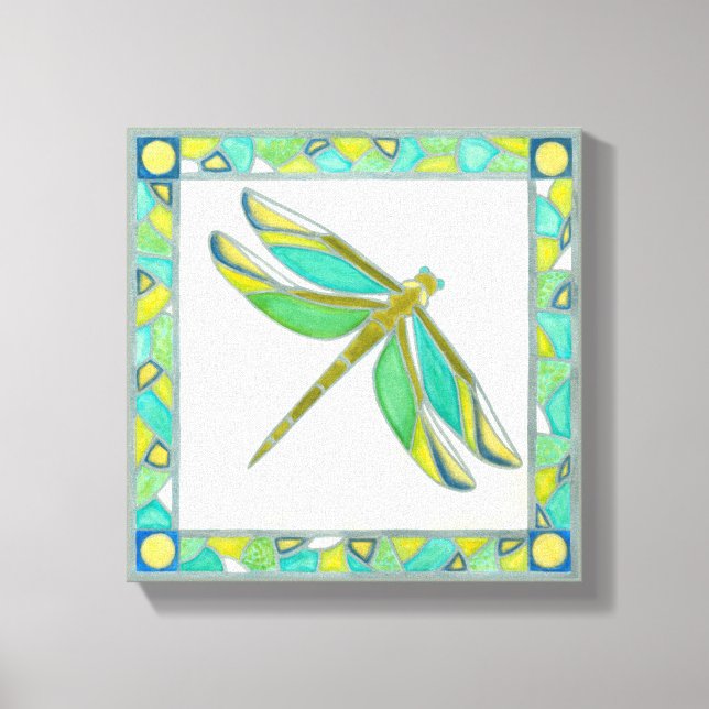 Luminous Pastel Dragonfly by Vanna Lam Canvas Print (Front)