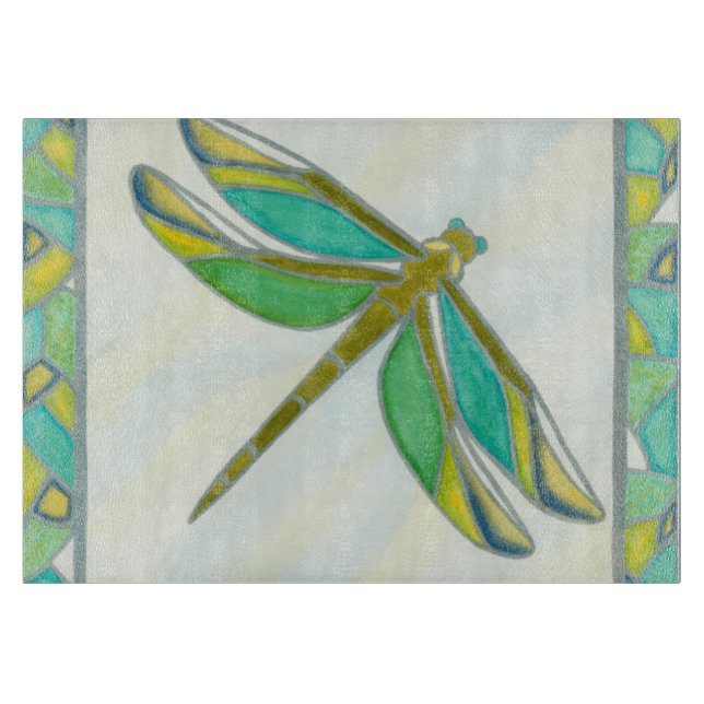 Luminous Pastel Dragonfly by Vanna Lam Cutting Board (Front)