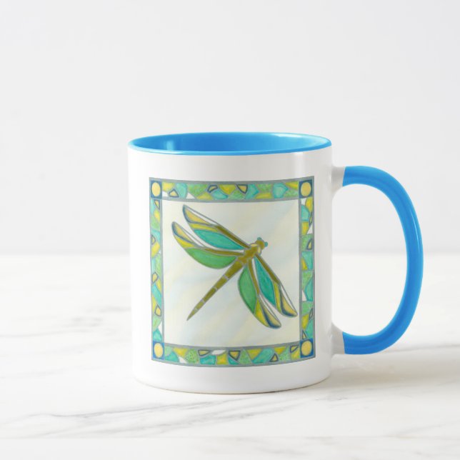 Luminous Pastel Dragonfly by Vanna Lam Mug (Right)