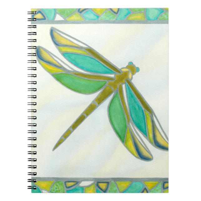 Luminous Pastel Dragonfly by Vanna Lam Notebook (Front)