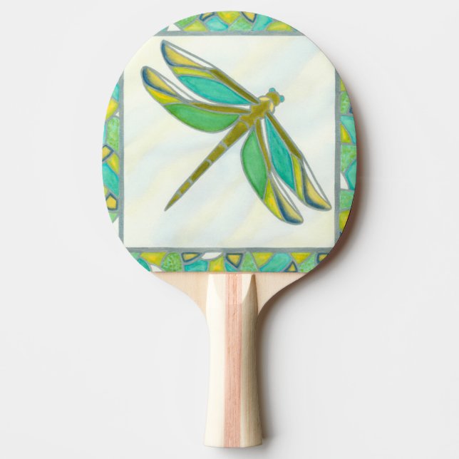 Luminous Pastel Dragonfly by Vanna Lam Ping Pong Paddle (Front)