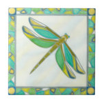 Luminous Pastel Dragonfly by Vanna Lam Tile<br><div class="desc">Created by Vanna Lam this luminous dragonfly is painted in pastel colours. You may not find its like in nature, but it is a stunning creation nonetheless. Order your print today!</div>