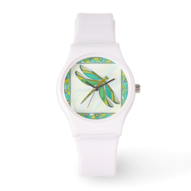 Luminous Pastel Dragonfly by Vanna Lam Watch (Front)