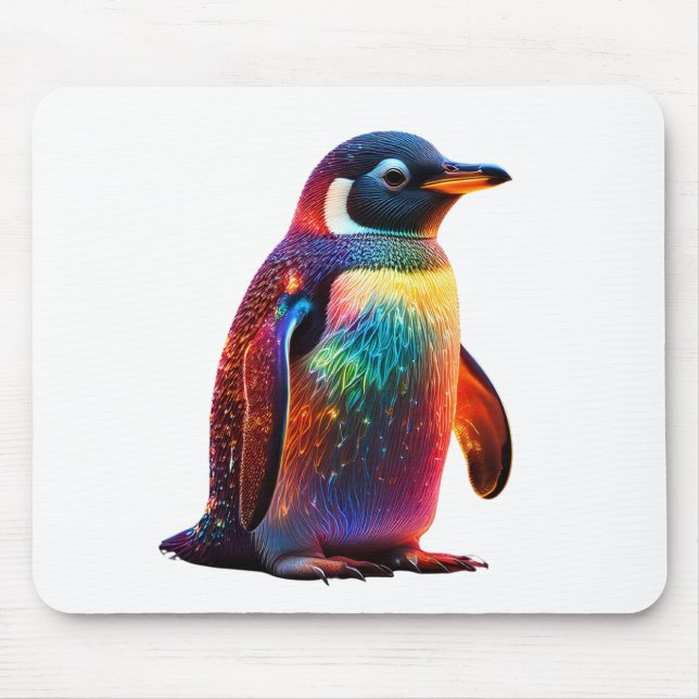 Luminous Penguin Charm Mouse Mat (Front)