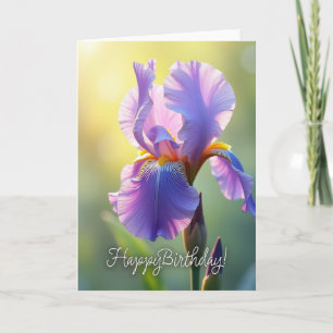 Luminous Petal Birthday Card