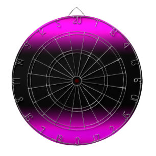 Luminous Pinkish Purple and Black Ombre Dartboard
