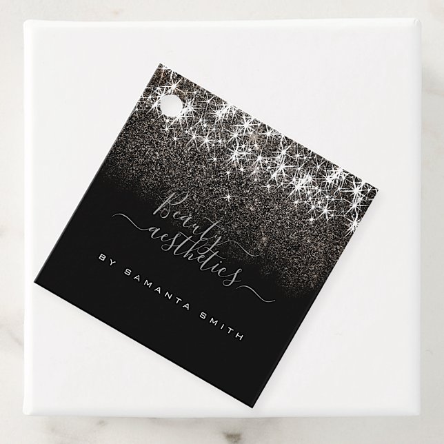 Luminous Platinum Silver Glitter Elegant Tag (Creator Uploaded)