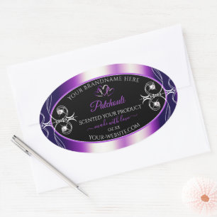 Luminous Purple Frame Black Product Labels Jewels