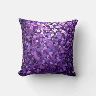 Luminous Purple Mosaic Pattern.Modern Outdoor Cushion