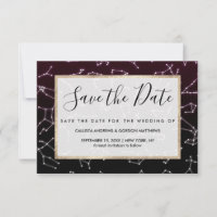 Luminous Purple White Zodiac Constellation Stars