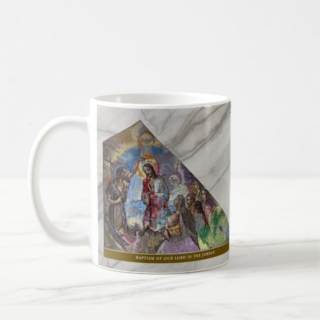 Luminous Rosary  Mysteries #1: Baptism of Jesus Coffee Mug (Left)