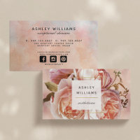 LUMINOUS ROSE & Peony Elegant Floral Horizontal