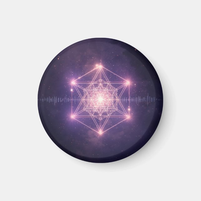 Luminous Sacred Geometry Cosmic Light Magnet (Front)