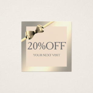 Luminous shiny elegant bow simple discount card