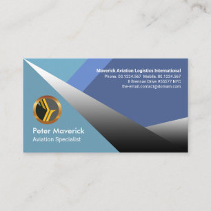 Luminous Shiny Silver Fighter Jet Airport Pilot Business Card