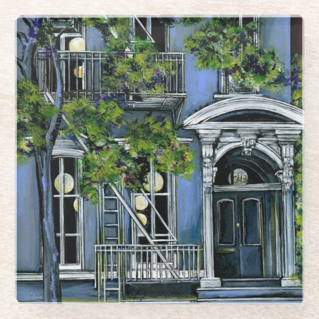 Luminous Spheres from Within Glass Coaster (Front)